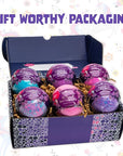 Unicorn Bath Bombs for Girls with Surprise Toys Inside (6 Pack) - Large Bubble Bomb for Kids, Gentle and Safe, Made in USA, Fizzies, Fruity Scents, Won't Stain Tub - Ideal Gift by Two Sisters