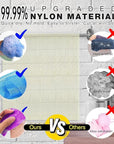 UJFQBH 5 Pieces African Bath Sponge African Net Long Net Bath Sponge Exfoliating Shower Body Scrubber Back Scrubber Skin Smoother,Great for Daily Use (Purple, Pink, Green, Blue, White)