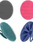 Food-Grade Soft Silicone Body Cleansing Brush Shower Scrubber, Gentle Exfoliating and Massage for All Kinds of Skin (Pack of 4)