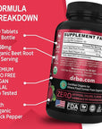 Organic Beet Root Capsules Supplements - 1350mg Beetroot Powder Extract Pills, Organic Beet Root Powder Supplement, Super Nitric Oxide Beets, High Circulation Beet Vitamins Support - 120 Beet Tablets