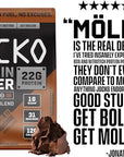 Jocko Mölk Whey Protein Powder 22g Protein - Sugar Free Monk Fruit Blend - Muscle Recovery & Growth, Packaging May Vary (31 Servings, Chocolate Milkshake)
