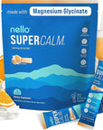 Nello Supercalm Powdered Drink Mix, Cortisol Reducer* and Sleep Aid Supplement, L Theanine, Ksm-66 Ashwagandha, Magnesium Glycinate, Vitamin D 3, No Sugar, Non GMO, On The Go, 20 Ct, Orange Creamsicle
