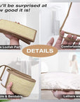 50 Inch Extra Long Natural Exfoliating Loofah Luffa Back Scrubber for Shower for Men Women, Deep Clean & Invigorate Your Skin Back Scrubber