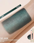 Oulac Sparkly Green Eyeshadow Pencil - Waterproof Eye Shadow Stick Smooth and Long Lasting, Shimmering Glitter Finish, Blendable Eyes Makeup, Vegan Beauty 3.8g, (16) So Jade