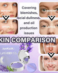 Lavender Matte Powder,Long Lasting Oil Control Lavender Setting Skin Types