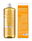 Dr. Bronner's Pure-Castile Magic Soap Liquid, Citrus, Made with Organic Oils for Body, Face, Hair, Dishes, Laundry Vegan, Natural, Non-GMO, Biodegradable, 18-in-1 Multi-Use - Citrus, 32oz + Refill