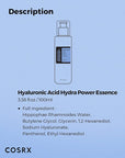 COSRX Hyaluronic Acid Toner, 3.38 fl.oz / 100ml, For Dry Skin, Lightweight Daily Essence, Day and Night, Korean Skin Care, Animal Testing Free, Paraben Free