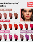 REVLON Lipstick, ColorStay Suede Ink, Built-in Primer, Infused with Vitamin E, Waterproof, Smudge-proof, Matte Color, 016 Bread Winner, 0.09 oz.
