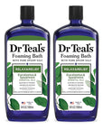 Dr Teal's Foaming Bath with Pure Epsom Salt, Relax & Relief with Eucalyptus & Spearmint, 34 fl oz (Pack of 2)