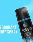 Axe Deodorant Body Spray - Ice Chill - Frozen Lemon & Eucalyptus - Net Wt. 4 OZ (113 g) Per Can - Pack of 2 Cans