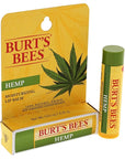 Burts Bees 100% Natural Origin Moisturizing Lip Balm, Hemp with Beeswax, 0.15 Oz