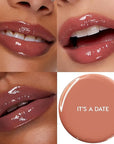 Colourpop So Juicy Plumping Glossy Lip Oil - Hydrating & Plumping Lip Oil with a Sheer Wash of Non-Sticky Color - Infused with Peptides, Ceramides & Ginger - Its a Date (0.29)