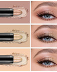 Boobeen 3PCS Cream Eyeshadow Pencil Crayon Waterproof Brightener Stick Shimmer Pen Create Glitter Eye Makeup, Easy to Use