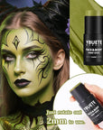 Ogre Green Face Body Painting Stick, Professional Green Full-coverage Cream Face Paint for Hunting Camo Halloween SFX Witch Shrek Cosplay Makeup, Washable Body Paint for Adult Carnival
