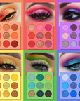 UCANBE 54 Colors Splashy Candies Eyeshadow Palette + 15pcs Makeup Brush Set, Highly Pigment Matte Metallic Shimmer Glitter Eye Shadow Bright Color Long Lasting Waterproof Easy Blending Make Up Pallet
