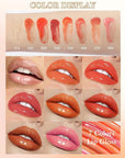 Hydrating Lip Glow Oil-3Pcs Tinted Plumping Lip Oil Lip Plumper, Moisturizing Smooth Lipgloss for Lip Care, Glossy Finish Clear Tint Shiny and Vegan Juicy Lip Gloss,Nourishing Non-Sticky Formula-Set B