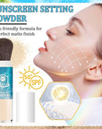 Mineral Face Sunscreen Setting Powder,Lasting Oil Control Lightweight