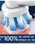 Oral-B Pro Sensitive Clean Electric Toothbrush Head, X-Shaped & Extra Soft Bristles for Gentle Brushing & Plaque Removal, Pack of 10 Toothbrush Heads, Suitable for Mailbox, White