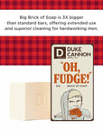Duke Cannon Holiday Limited-Edition OH Fudge Big Brick of Soap - 10oz Bar, Triple Milled, Perfect for Men, Supports U.S. Veterans, 3 Pack