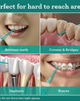 GuruNanda Interdental Picks (Pack of 100), Super Soft & Flexible Rubber Bristles, Dental Floss Picks to Remove Food Debris, Plaque & Go Gentle on Gums
