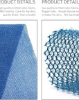 UJFQBH 3 Pieces African Bath Sponge African Net Long Net Bath Sponge Exfoliating Shower Body Scrubber Back Scrubber Skin Smoother,Great for Daily Use (Blue)