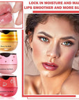 3PCS Bee Lip Balm Honey Pot Products(Honey+Strawberry+Watermelon)