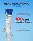 wellage Real Hyaluronic Cream 100-100% Pure Hyaluronic Acid Face Moisturizer - Powerful Moisturizing & Firming for Dry Skin - Lightweight Gel Cream, 2.7oz.