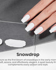 Beetles White Gel Nail Polish,15ml French UV Nail Polish Soak Off Nail Art Manicure Salon DIY Design Home Snowdrop Gift for Woman Colorful Bottle Gel