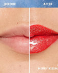 COVERGIRL Clean Fresh Yummy Plumper Lip Gloss, 880 Merry Kissmass, Shiny Gloss, Vegan Formula, Easy to Apply, Minty Flavor, 0.33oz