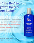 Tend Skin Solution for Unsightly Razor Bumps, Ingrown Hair and Razor Burns, Post Shaving and Waxing Toner for Men and Women, Made in USA, 4 Oz
