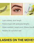 Ardell Active Lash - Speedy, False Eyelashes, Water-Resistant, Lightweight, Strip Lashes, 4 Pairs, 1-Pack