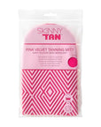 Skinny Tan Pink Velvet Tanning Mitt - Velvety Soft Luxe Texture - Waterproof Lining to Keep Hands Stain Free - Smooth for Flawless Finish - Long-Lasting and Machine Washable - 1 pc Applicator