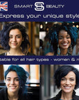 Blue Black Hair Dye Permanent with Anti-Breakage Plex Hair Care, Vegan Hair Dye & Cruelty-Free, 100% Grey Coverage, Midnight Blue, For All Hair Types. Smart Beauty