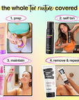 B.TAN Dark Mousse Self Tanner, 1 Hour Sunless Tanner, Vegan, Cruelty Free, 6.7 Fl Oz