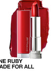 Maybelline Color Sensational Made for All Lipstick, Crisp Lip Color & Hydrating Formula, Ruby For Me, Red, 1 Count