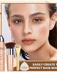 AIUEO Magic Minerals Airbrush Foundation Silk Smooth Airbrush Spray Foundation Full Coverage Airbrush Flawless Setting Spray Foundation Makeup-Nude