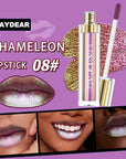 Maydear Chameleon Lipstick – Metallic Multichrome Lipstick, Long-Lasting, Fuchsia Green (08)