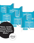 Amazon Basics Hydrating Makeup Remover Wipes, 150 wipes (Pack of 6)