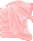 Cosy Family 6 Pack Ultra Soft Microfiber Absorbent Hand Towel, Silk Hemming Towels for Bathroom - Quick Drying - Perfect for Bath, Fitness, Gym, Shower, Hotel, and Spa - 16x28 Inch, Pink