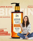 Rosemary Mint Biotin Hair Growth Shampoo for Stronger, Thicker & Longer Hairs with Vitamin E and B5 | Hair Growth Shampoo for Healthy Hairs, Contains NO SLS, NO SLES, NO PARABENS 300 mL