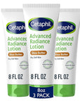 Cetaphil Body Lotion, Advanced Radiance Lotion with Shea Butter for Dry, Sensitive Skin, 8 oz Pack of 3, Fragrance Free, Hypoallergenic, Non-Comedogenic