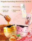 2Pcs Bee Lip Balm Honey Pot Exfoliator