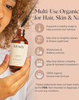 Kitsch Organic Castor Oil for Hair Growth - 100% Pure Castor Oil, Organic Cold Pressed Unrefined Glass Bottle for Face, Skin, Lashes, Brows, Scalp, Nails & Belly Button - Hexane Free, USDA - 2 oz