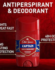 Old Spice Antiperspirant Deodorant for Men, 24/7 Sweat & Odor Protection, 24/7 Lasting Freshness, Invisible Solid, Captain with Bergamot Scent, 2.6 oz (Pack of 6)