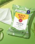 Burt's Bees Stocking Stuffers, Aloe Vera Face Wipes, for Sensitive Skin, Soothing Makeup Remover & Facial Cleansing Towelettes Christmas Gifts, 30 Ct. (3-Pack)