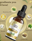 GuruNanda Rosemary Mint for Hair Growth with Keratin & Vitamin E Oil - Encourages Scalp, Shine & Hair Strengthening- 100% Natural, Cruelty-Free, 2oz