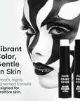 Blue Squid PRO Black and White Face Paint Stick - Waterproof Body Paint For Adults & Kids Eye Black Baseball, Eyeblack Softball -Hypoallergenic Twist-Up Non-Toxic Makeup Stick - Cosplay, Sports & SFX