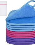 KODAMO Makeup Remover Cloth, 6 inch x 6 inch Reusable Makeup Remover Pads Washable Travel Bag, Microfiber Makeup Removal Face Wash Cloths with Just Water, Gentle Soft, 12 Pack