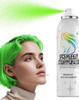 Green Temporary Hair Color Spray - Gentle Formula, Washable & Non-Sticky | Instant Hair Dye Alternative for Adults | Halloween, Costume, Party Makeup, 150ml