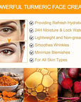 Turmeric Face Cream for Face - Natural Turmeric Moisturizer Cream for Soothing & Hydrating - Vitamin C Turmeric Anti Aging Face Cream Smoothes Fine Lines, Daily Moisturizer for Face and Body 50g